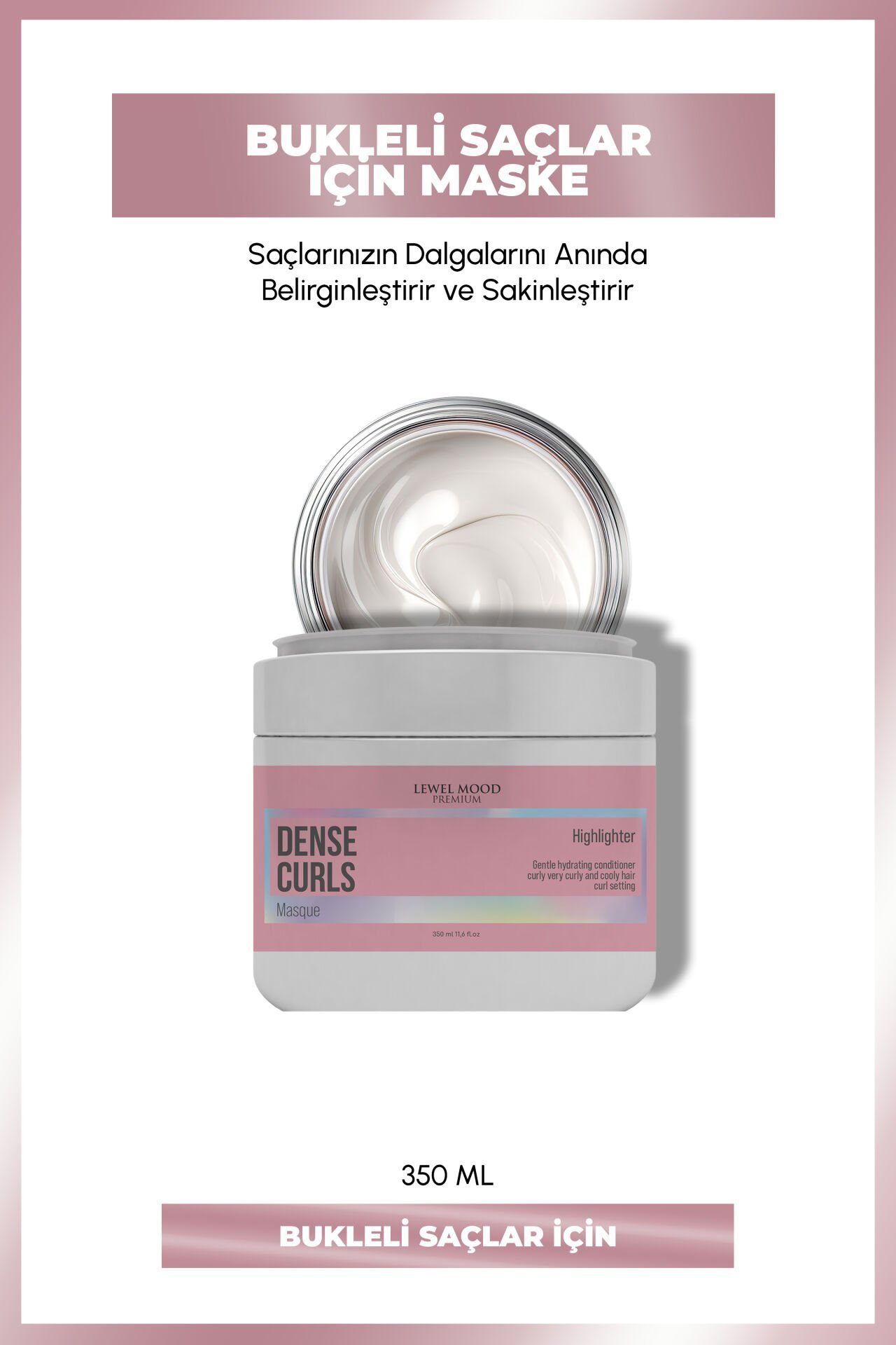 Lewel Mood Premium Dense Curls Masque - 350 ml - Bukle Belirginleştirici maske