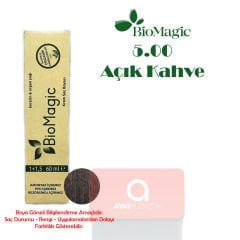Biomagic Amonyaksız Doğal İçerikli Saç Boyası 60 Ml. - 5.00 Açık Kahve