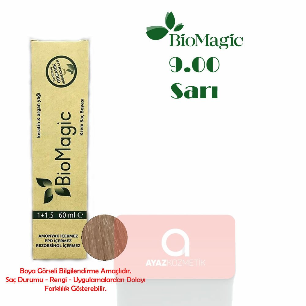 Biomagic Amonyaksız Doğal İçerikli Saç Boyası 60 Ml. - 9.00 Sarı