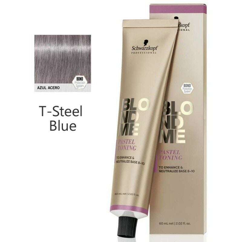 Schwarzkopf BlondMe Blonde Lifting - Açıcı Özellikli Krem Boya 60 Ml. - T Serisi - Steel Blue
