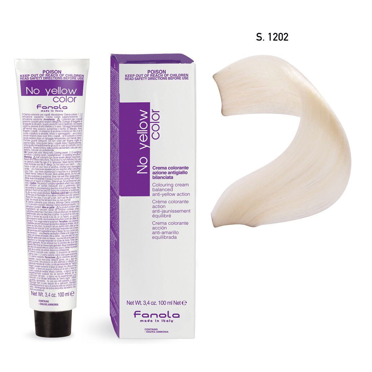 Fanola No Yellow Color 100 Ml. - S.1202 - Anti-Yellow Superlight