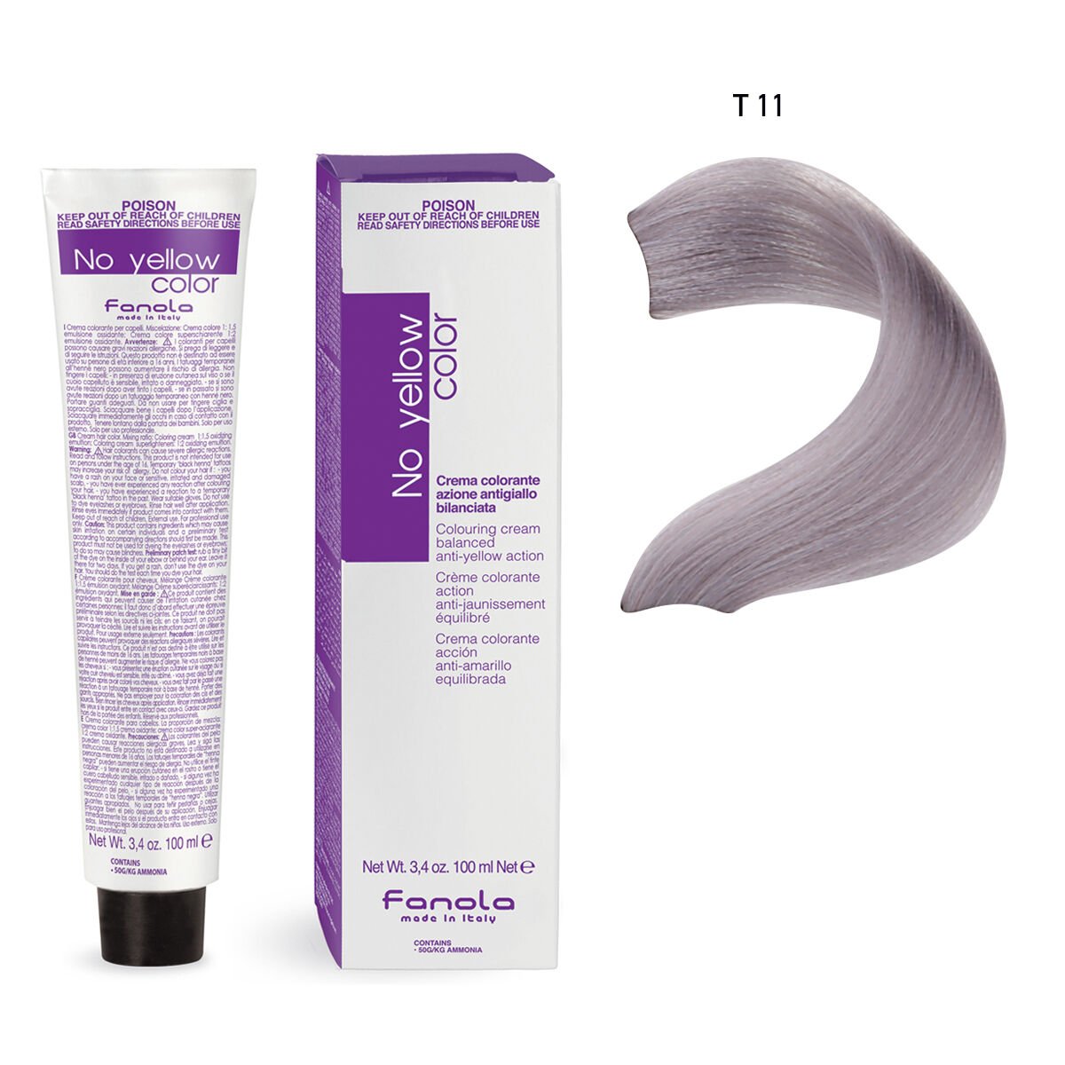 Fanola No Yellow Color 100 Ml. - T.11 - Anti-Yellow Ash Toner