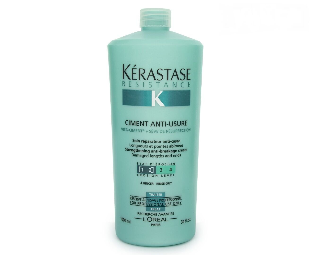 Kerastase Resistance Ciment Anti Usure 1-2 Conditioner - Yıpranmış Saçlar İçin Onarıcı Krem 1000 Ml.