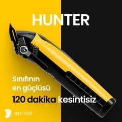 Hector HUNTER - Profesyonel Saç ve Sakal Kesim Makinesi - Siyah-Sarı