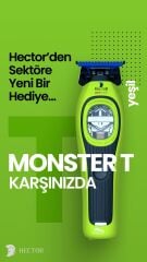 Hector MONSTER T - Profesyonel Sıfırlama ve Sakal Kesim Makinesi - YEŞİL