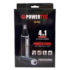Powertech TR450 - Profesyonel 4in1 - Sakal - Kulak -Burun - Kaş Şekillendirici 4 Başlıklı
