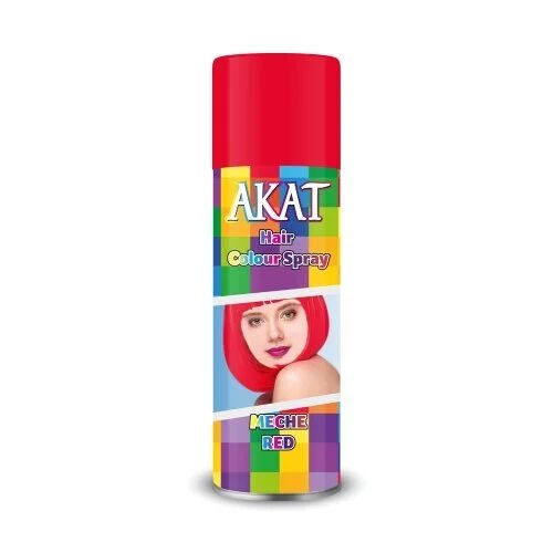 AKAT - Renkli Saç Spreyi Meche Red - Kırmızı 96 gr.