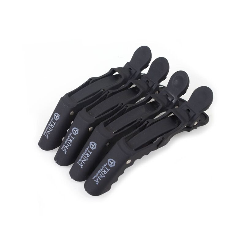 TRİNA - TRNSACAK0016 Plastik Saç Pens - Krokodil Pens - 4 lü MAT