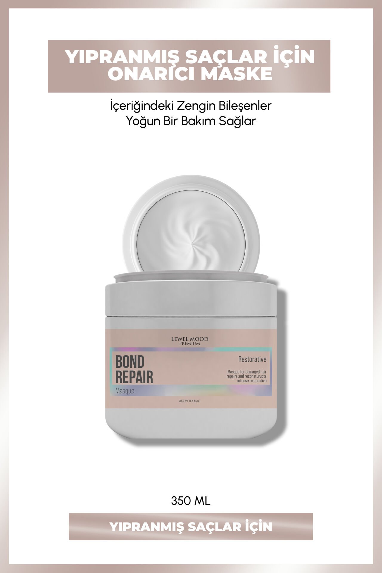 Lewel Mood Premium Bond Repiar Masque - 350 ml - Onarıcı Maske