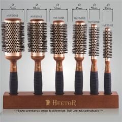 Hector Vent Point Saç Fırçası Seti - 6 Boy Fırça ve Stand