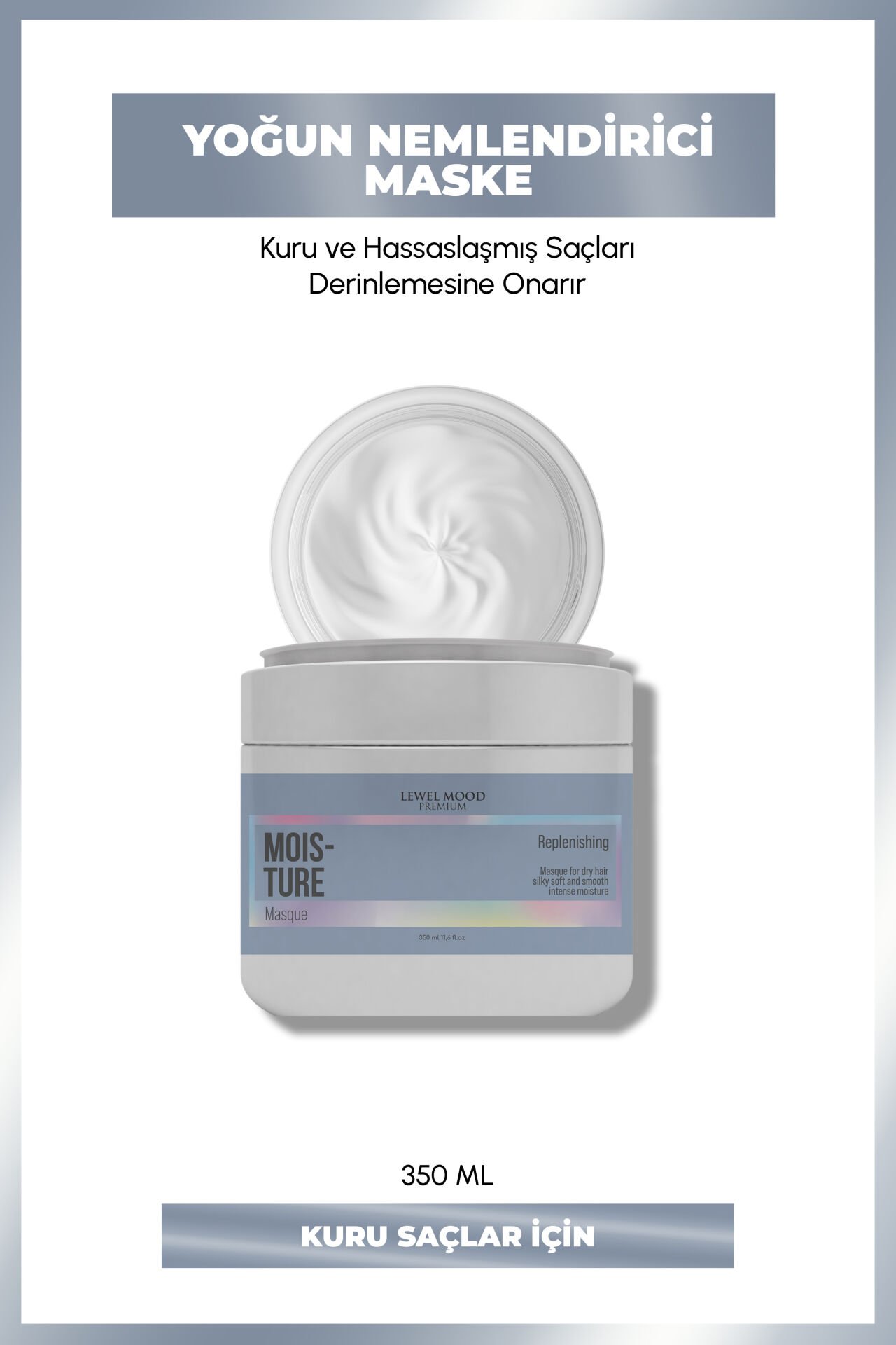 Lewel Mood Premium Moisture Masque - 350 ml - Onarıcı Nem Maske