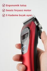 FENDA - Profonyonel Saç ve Sakal Kesme Makinesi - FNDSACKS0004 - KIRMIZI