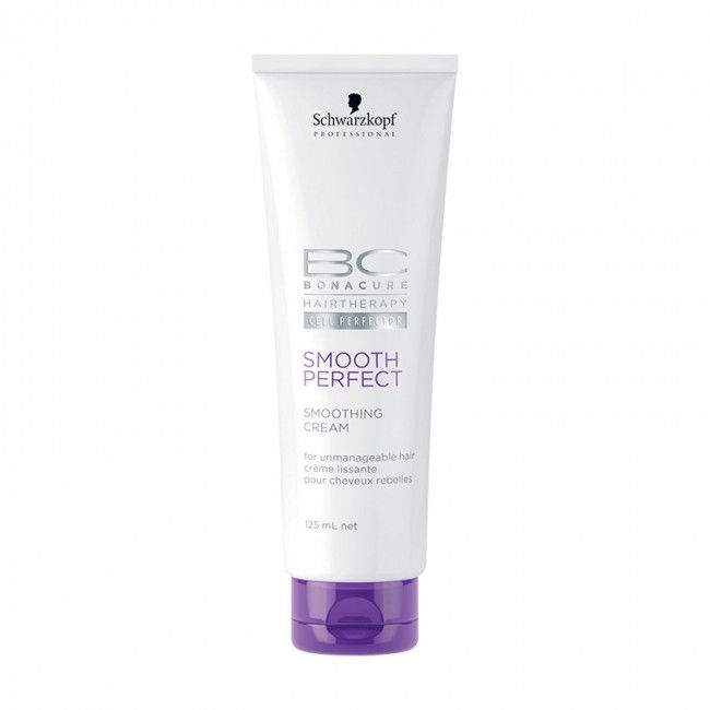 Schwarzkopf BC Bonacure Keratin Smooth Perfect - Asi ve Kabarık Saçlar İçin Durulanmayan Düzleştirici Saç Kremi 125 Ml.