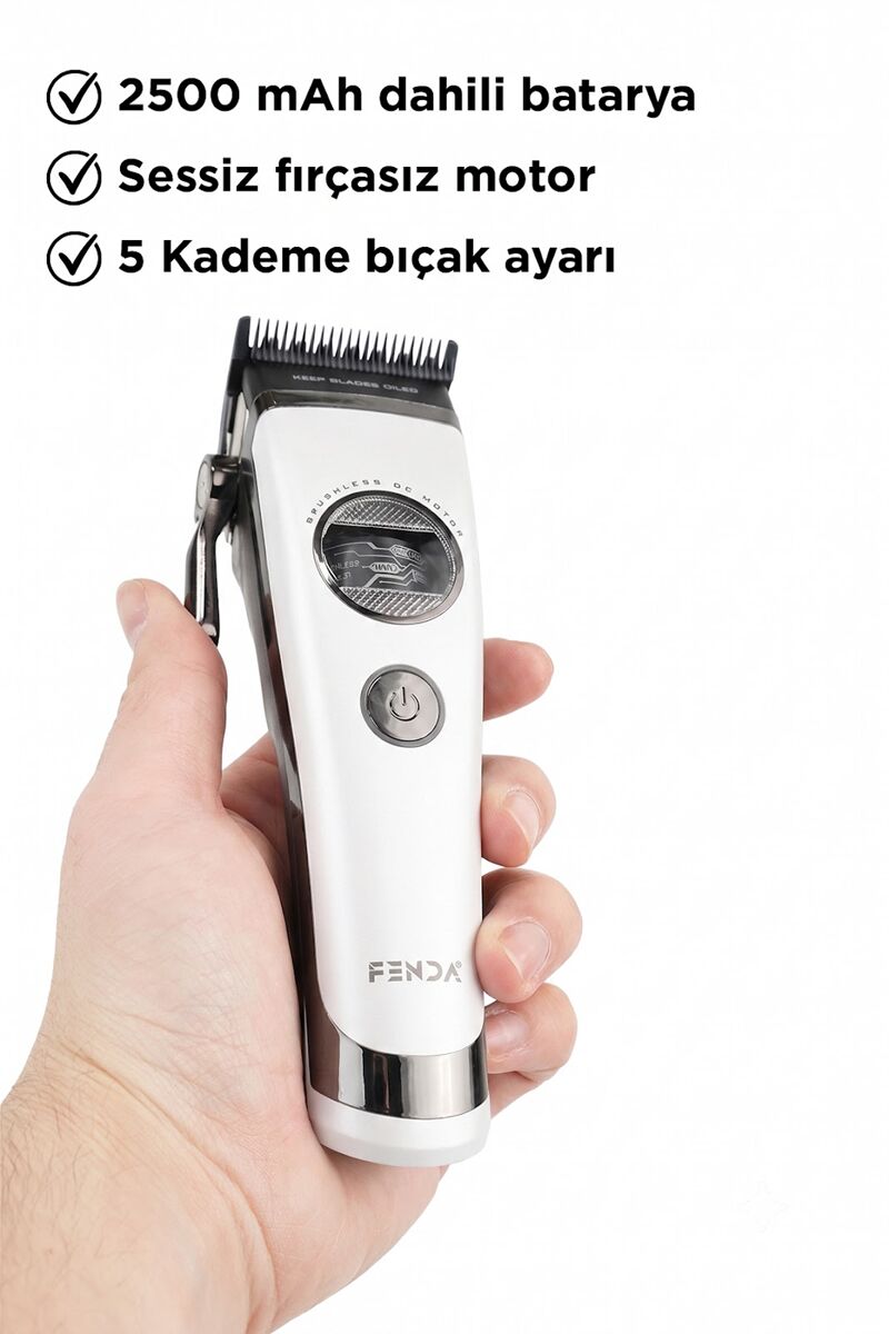 FENDA - Profonyonel Saç ve Sakal Kesme Makinesi - FNDSACKS0003 - BEYAZ
