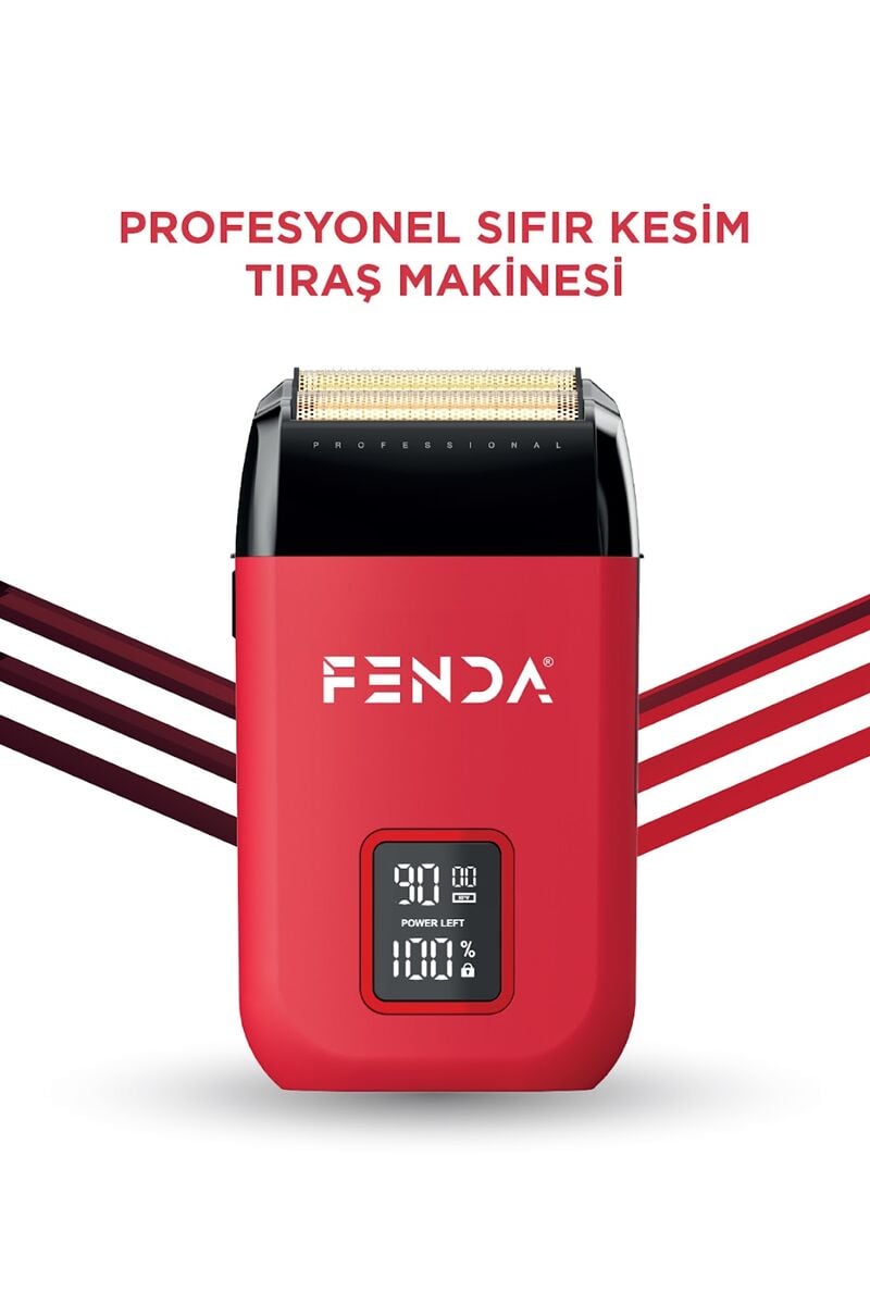 FENDA - Profonyonel Sakal Kesme Makinesi Elekli - FNDSKLKS0008RD1 - KIRMIZI