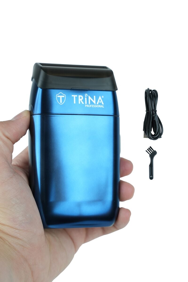 Trina TRNSKLKS0025BLUE - Profesyonel Elekli Sakal Kesme Makinası - MAVİ