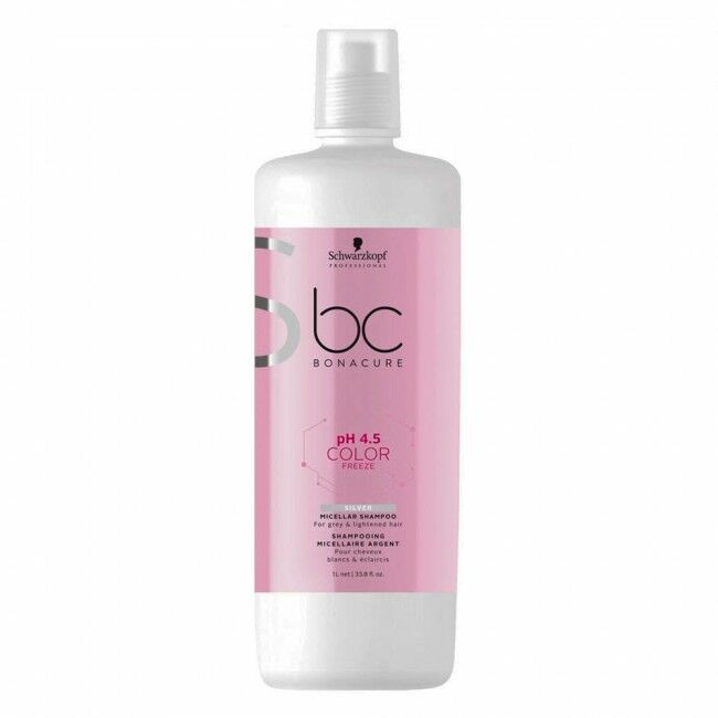 Schwarzkopf BC Bonacure PH 4.5 Color Freeze - Beyaz ve Gri Saçlar İçin Gümüş Yansıma Şampuanı 1000 Ml.