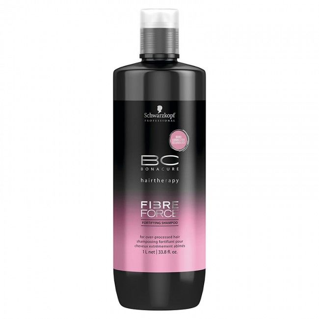 Schwarzkopf BC Bonacure Fibre Force - Aşırı Yıpranmış Saçlar İçin Sülfatsız Güçlendirici Şampuan 1000 Ml.
